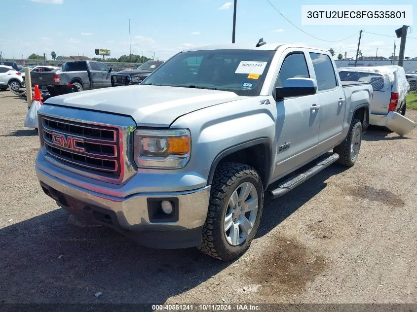 2015 GMC Sierra 1500 Sle VIN: 3GTU2UEC8FG535801 Lot: 40551241