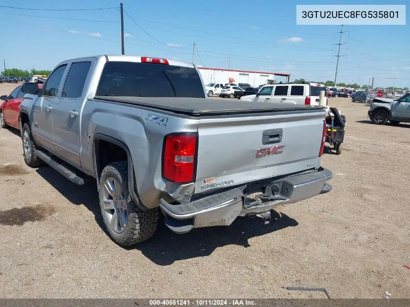 2015 GMC Sierra 1500 Sle VIN: 3GTU2UEC8FG535801 Lot: 40551241