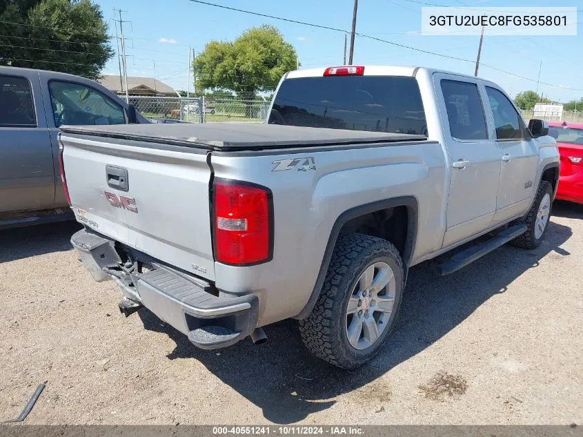 2015 GMC Sierra 1500 Sle VIN: 3GTU2UEC8FG535801 Lot: 40551241