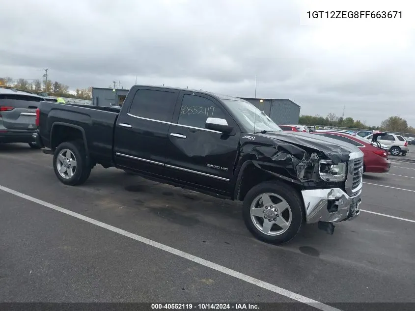 2015 GMC Sierra 2500Hd Slt VIN: 1GT12ZEG8FF663671 Lot: 40552119