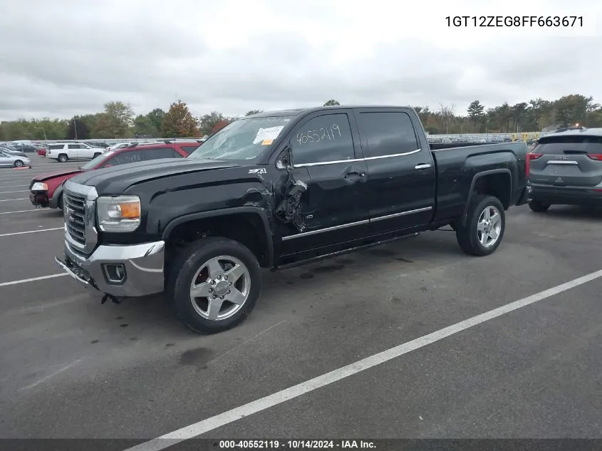 2015 GMC Sierra 2500Hd Slt VIN: 1GT12ZEG8FF663671 Lot: 40552119