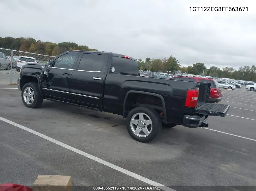 2015 GMC Sierra 2500Hd Slt VIN: 1GT12ZEG8FF663671 Lot: 40552119