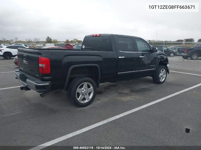 2015 GMC Sierra 2500Hd Slt VIN: 1GT12ZEG8FF663671 Lot: 40552119