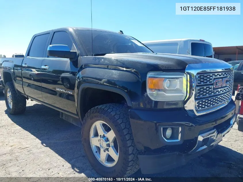 2015 GMC Sierra 2500Hd Denali VIN: 1GT120E85FF181938 Lot: 40570163