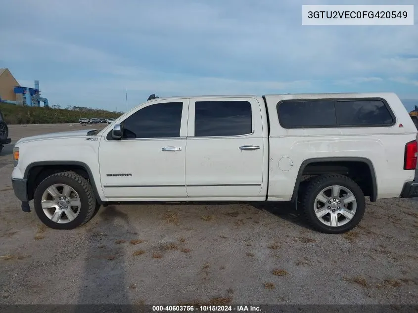 2015 GMC Sierra 1500 Slt VIN: 3GTU2VEC0FG420549 Lot: 40603756