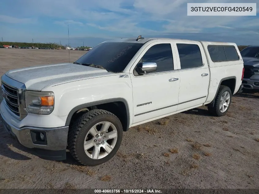 2015 GMC Sierra 1500 Slt VIN: 3GTU2VEC0FG420549 Lot: 40603756