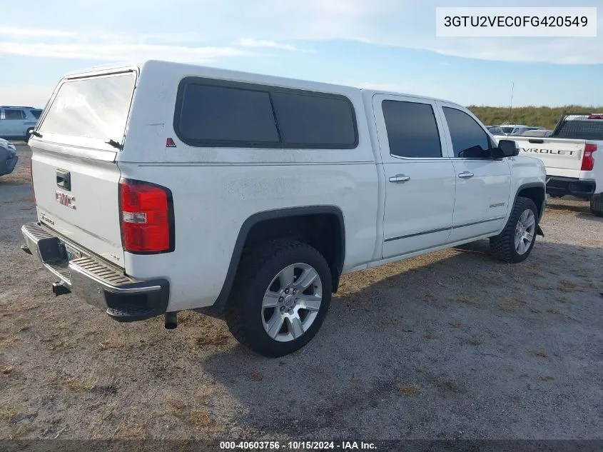 2015 GMC Sierra 1500 Slt VIN: 3GTU2VEC0FG420549 Lot: 40603756