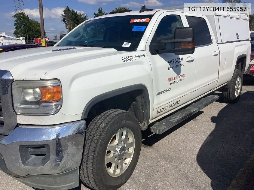 2015 GMC Sierra K2500 Sle VIN: 1GT12YE84FF655957 Lot: 40606315