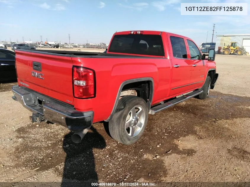 2015 GMC Sierra 2500Hd Slt VIN: 1GT12ZE82FF125878 Lot: 40616670