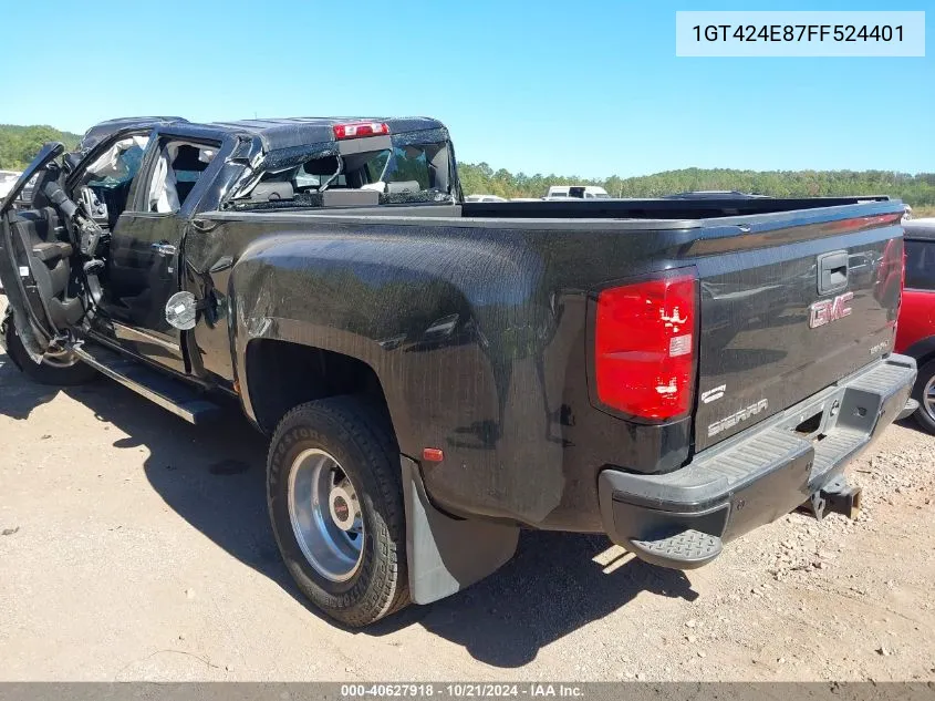 2015 GMC Sierra K3500 Denali VIN: 1GT424E87FF524401 Lot: 40627918