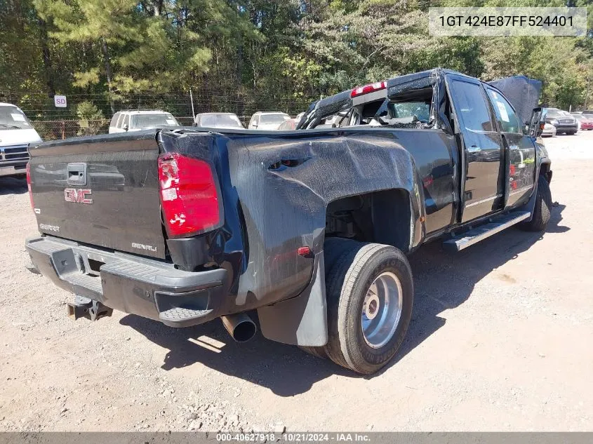 2015 GMC Sierra K3500 Denali VIN: 1GT424E87FF524401 Lot: 40627918