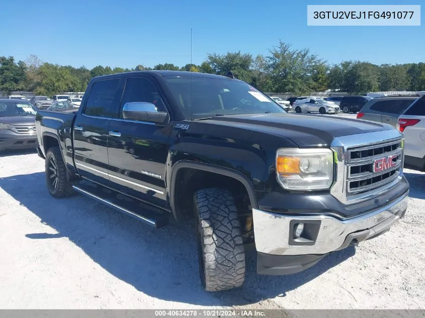 2015 GMC Sierra 1500 K1500 Slt VIN: 3GTU2VEJ1FG491077 Lot: 40634278