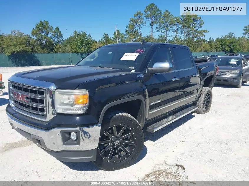 2015 GMC Sierra 1500 K1500 Slt VIN: 3GTU2VEJ1FG491077 Lot: 40634278