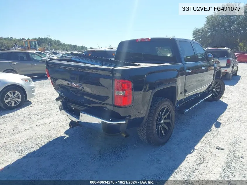 2015 GMC Sierra 1500 K1500 Slt VIN: 3GTU2VEJ1FG491077 Lot: 40634278