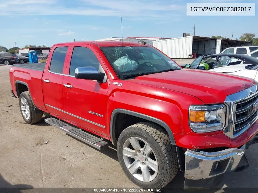 2015 GMC Sierra 1500 Slt VIN: 1GTV2VEC0FZ382017 Lot: 40641410