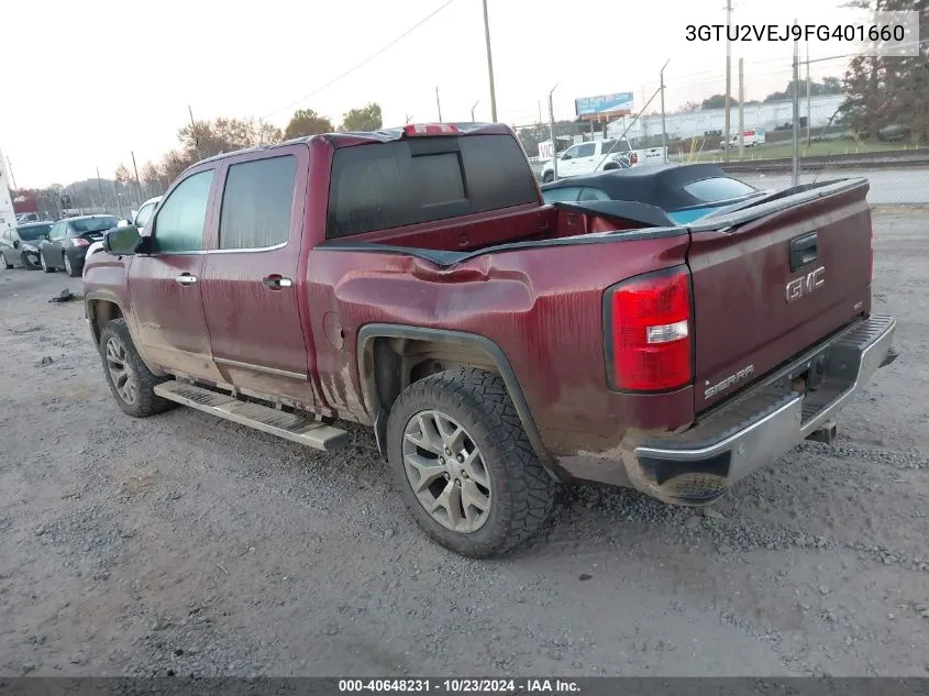 2015 GMC Sierra 1500 Slt VIN: 3GTU2VEJ9FG401660 Lot: 40648231