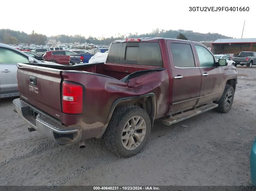 2015 GMC Sierra 1500 Slt VIN: 3GTU2VEJ9FG401660 Lot: 40648231