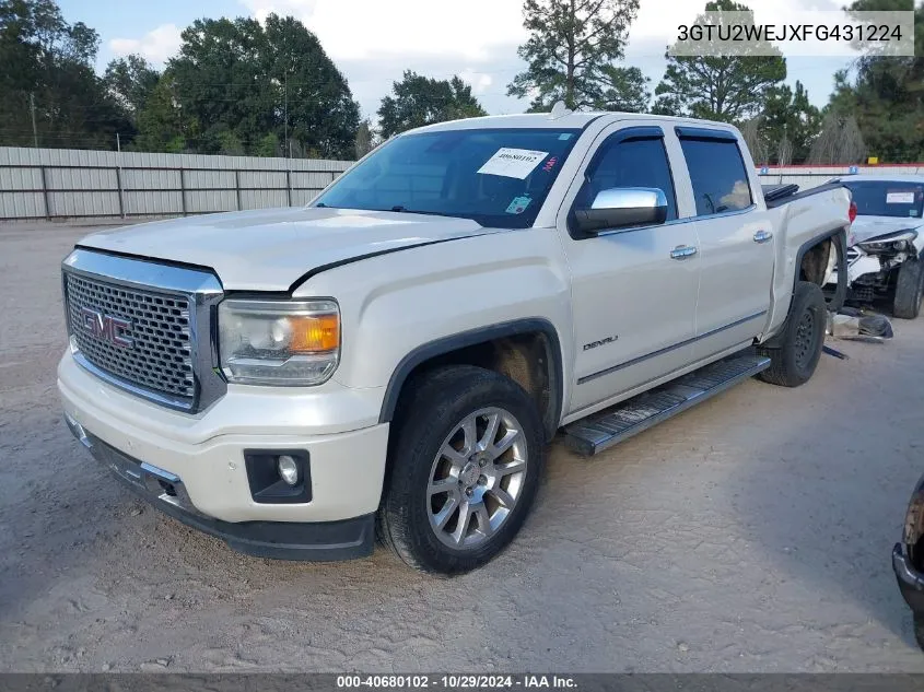 2015 GMC Sierra 1500 Denali VIN: 3GTU2WEJXFG431224 Lot: 40680102