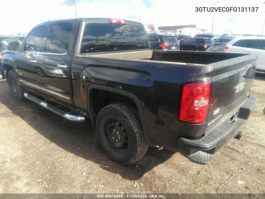 2015 GMC Sierra 1500 Slt VIN: 3GTU2VEC0FG131137 Lot: 40816089