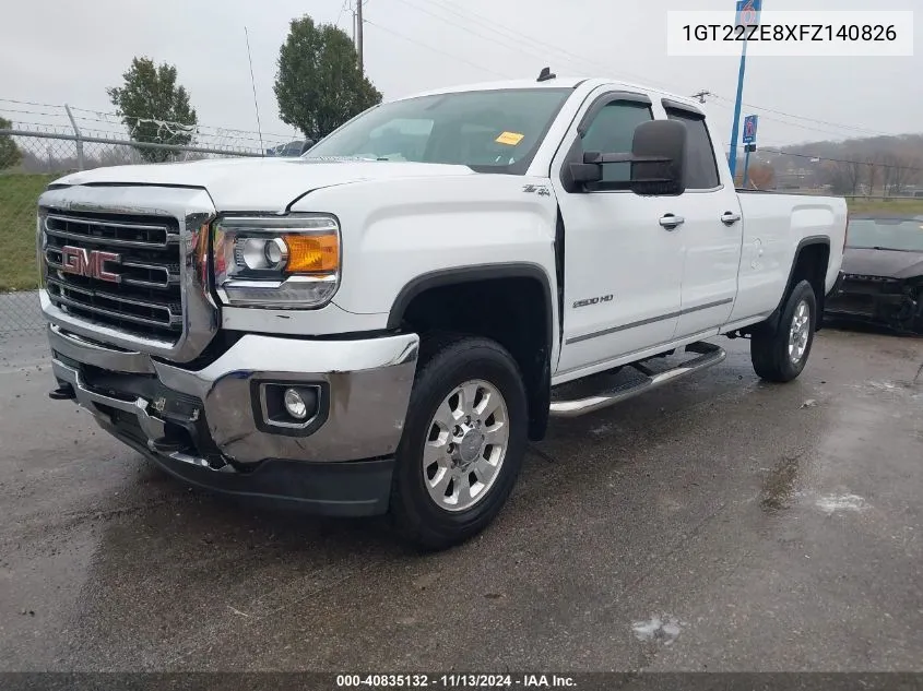 2015 GMC Sierra 2500Hd Slt VIN: 1GT22ZE8XFZ140826 Lot: 40835132