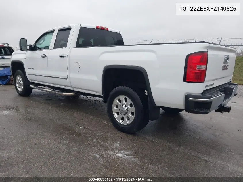 2015 GMC Sierra 2500Hd Slt VIN: 1GT22ZE8XFZ140826 Lot: 40835132