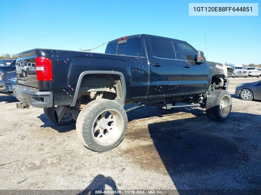 2015 GMC Sierra 2500Hd Denali VIN: 1GT120E88FF644851 Lot: 40858539