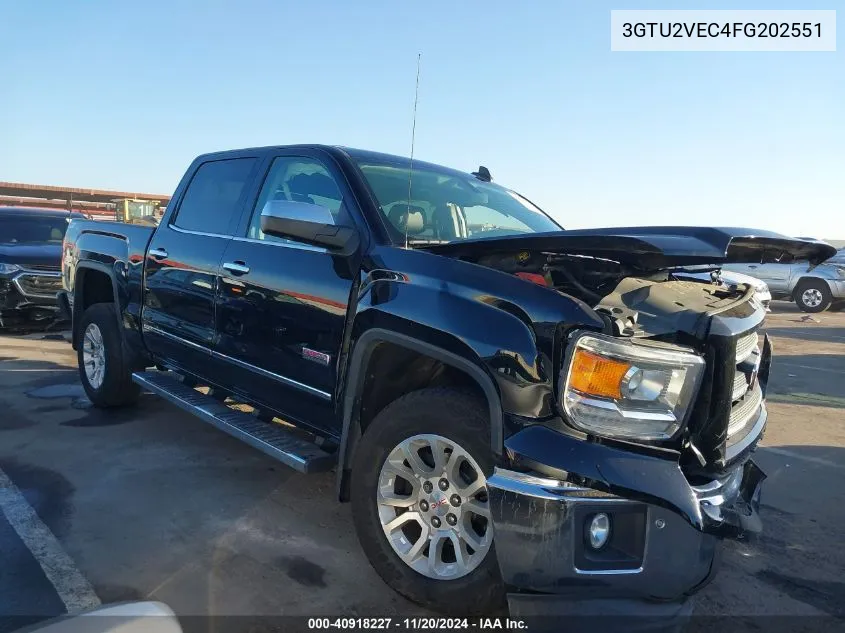 2015 GMC Sierra 1500 Slt VIN: 3GTU2VEC4FG202551 Lot: 40918227