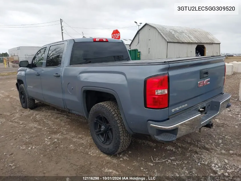 2016 GMC Sierra 1500 VIN: 3GTU2LEC5GG309520 Lot: 12116298