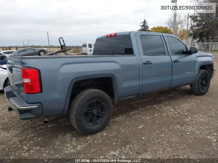 2016 GMC Sierra 1500 VIN: 3GTU2LEC5GG309520 Lot: 12116298