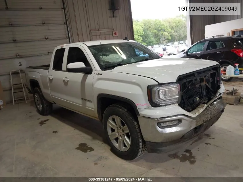 2016 GMC Sierra 1500 Sle VIN: 1GTV2MEC2GZ409049 Lot: 39381247