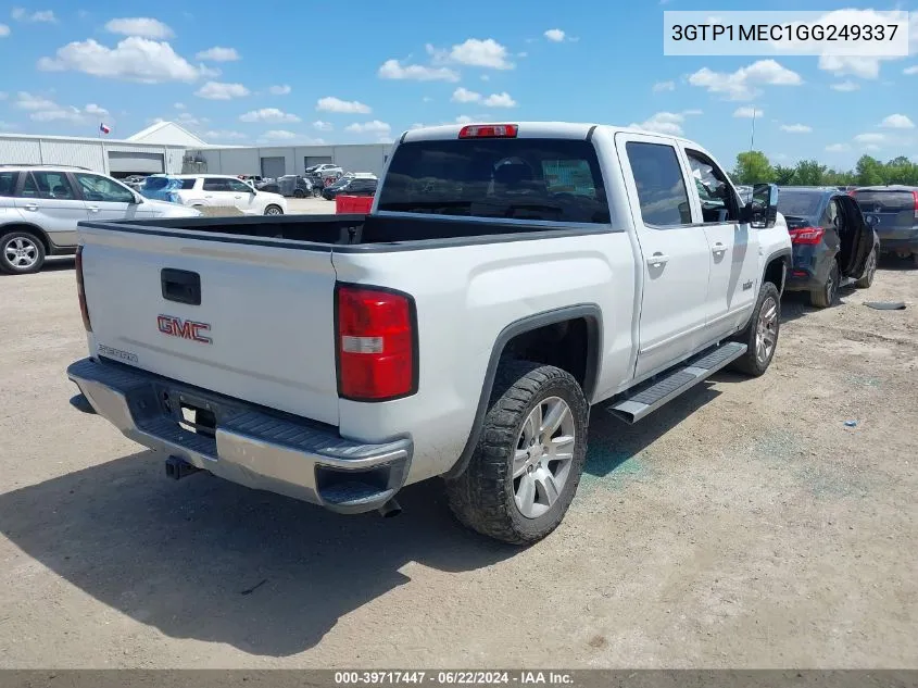 2016 GMC Sierra 1500 Sle VIN: 3GTP1MEC1GG249337 Lot: 39717447