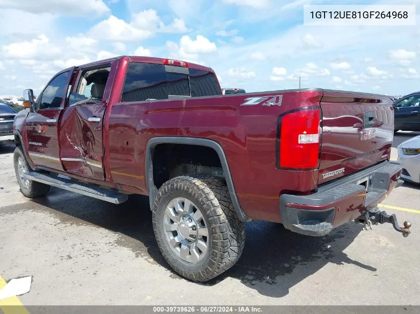 2016 GMC Sierra 2500Hd Denali VIN: 1GT12UE81GF264968 Lot: 39739626