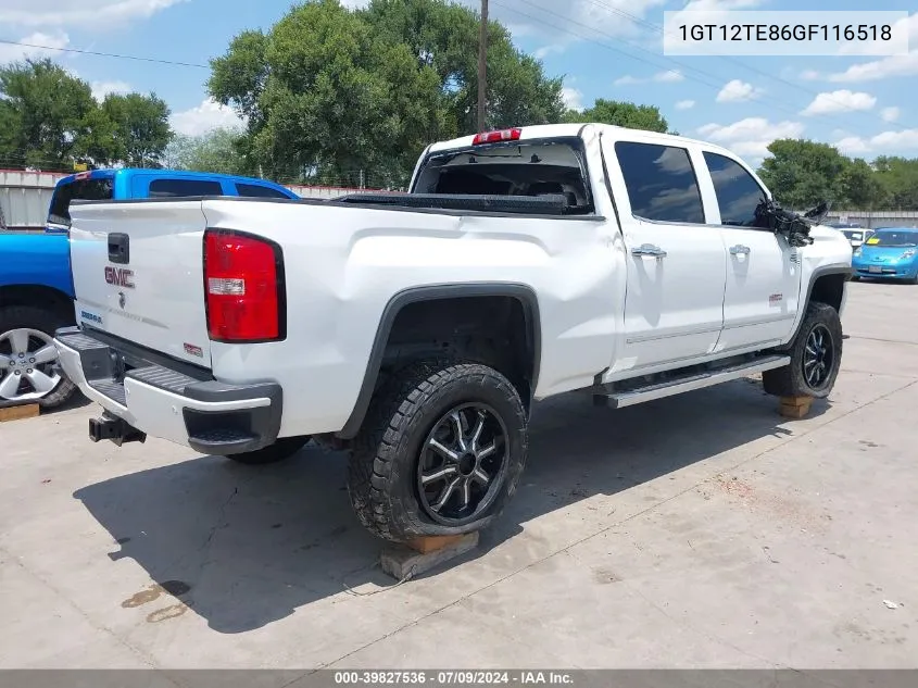 2016 GMC Sierra 2500Hd Slt VIN: 1GT12TE86GF116518 Lot: 39827536