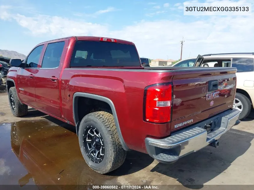 2016 GMC Sierra 1500 Sle VIN: 3GTU2MECXGG335133 Lot: 39860582