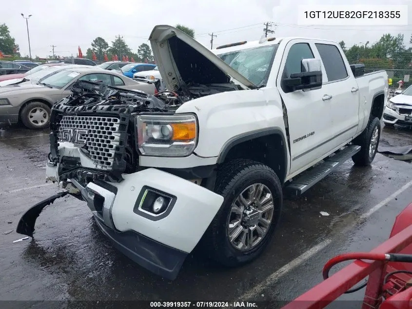 2016 GMC Sierra 2500Hd Denali VIN: 1GT12UE82GF218355 Lot: 39919357