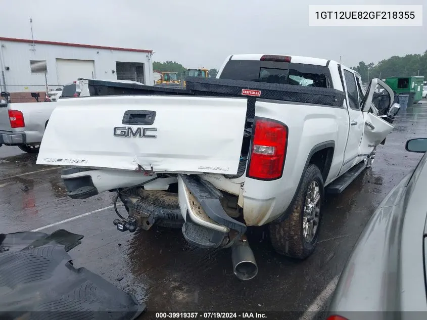 1GT12UE82GF218355 2016 GMC Sierra 2500Hd Denali