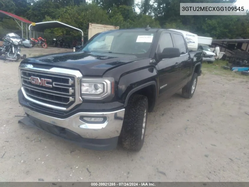 2016 GMC Sierra 1500 Sle VIN: 3GTU2MECXGG109545 Lot: 39921285