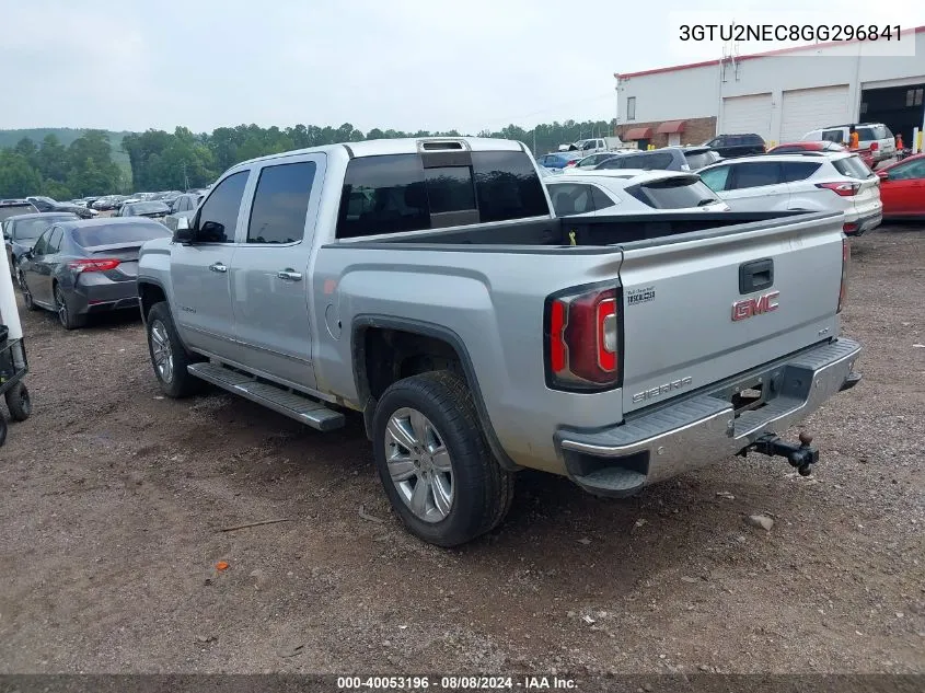 2016 GMC Sierra 1500 Slt VIN: 3GTU2NEC8GG296841 Lot: 40053196