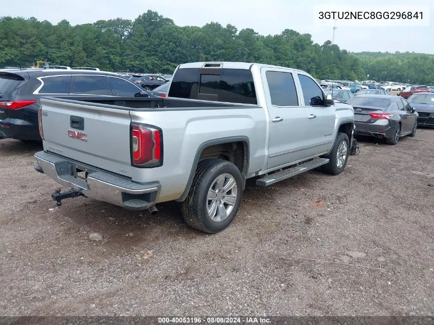 2016 GMC Sierra 1500 Slt VIN: 3GTU2NEC8GG296841 Lot: 40053196