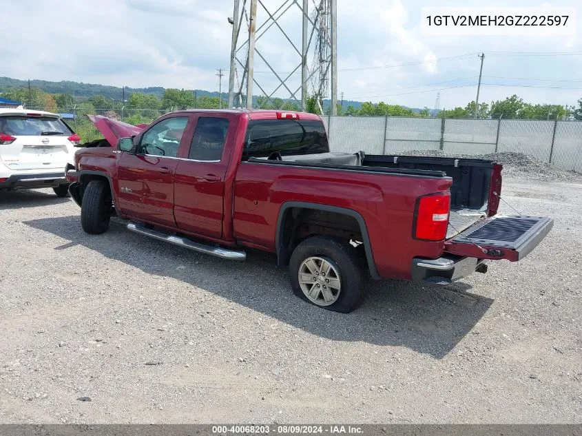 1GTV2MEH2GZ222597 2016 GMC Sierra 1500 Sle