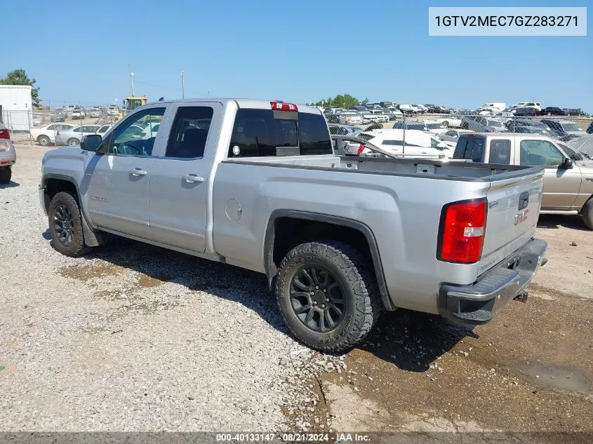 2016 GMC Sierra 1500 Sle VIN: 1GTV2MEC7GZ283271 Lot: 40133147