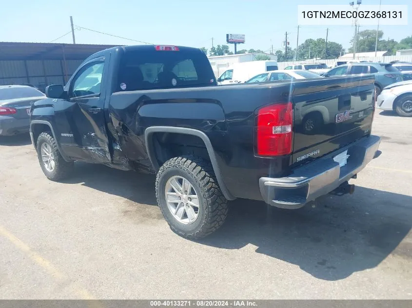 2016 GMC Sierra 1500 Sle VIN: 1GTN2MEC0GZ368131 Lot: 40133271