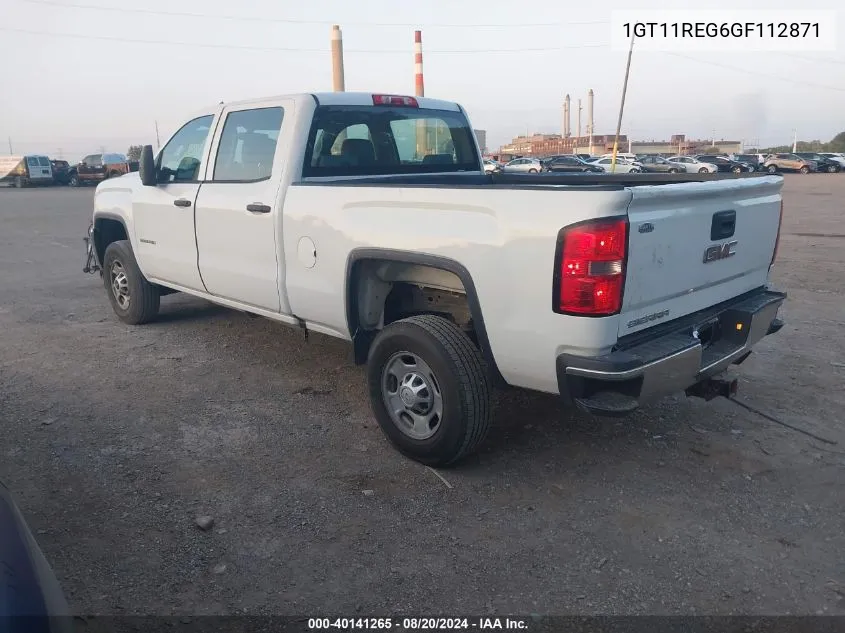 2016 GMC Sierra 2500Hd VIN: 1GT11REG6GF112871 Lot: 40141265