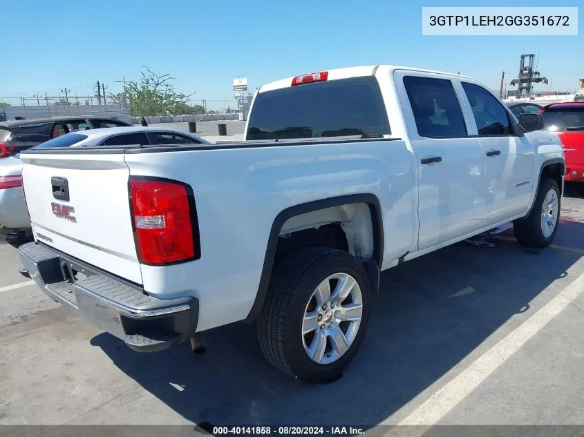 2016 GMC Sierra 1500 C1500 VIN: 3GTP1LEH2GG351672 Lot: 40141858