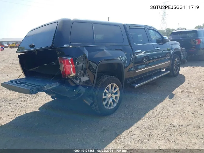 2016 GMC Sierra 1500 Denali VIN: 3GTU2PEJ5GG111719 Lot: 40177865