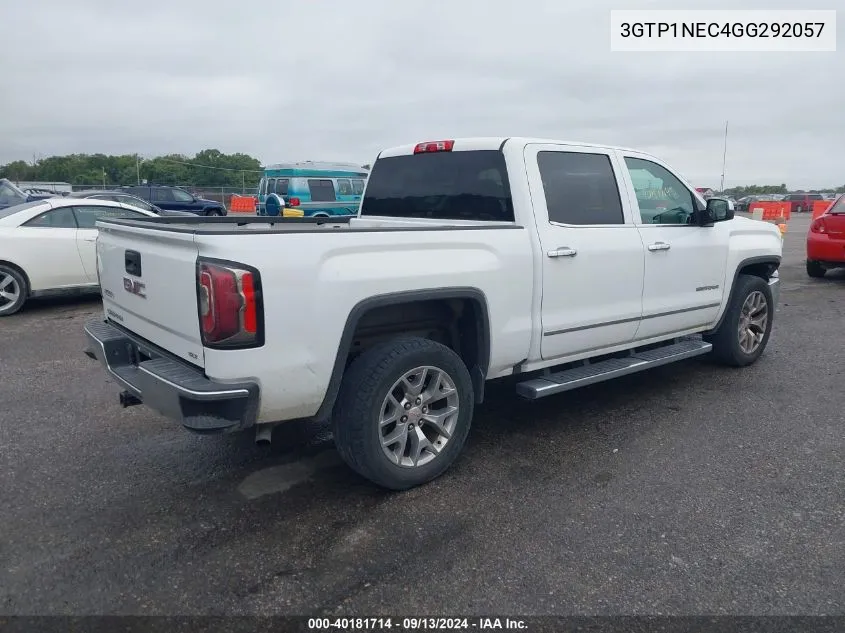 2016 GMC Sierra 1500 Slt VIN: 3GTP1NEC4GG292057 Lot: 40181714