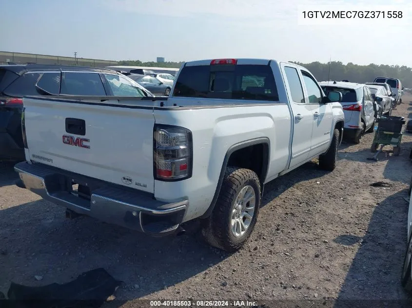 2016 GMC Sierra 1500 Sle VIN: 1GTV2MEC7GZ371558 Lot: 40185503