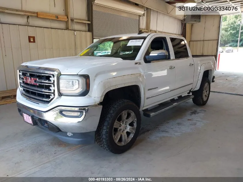 2016 GMC Sierra 1500 Slt VIN: 3GTU2NEC0GG334076 Lot: 40193303