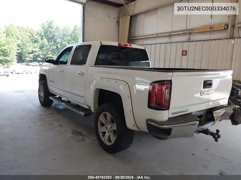 2016 GMC Sierra 1500 Slt VIN: 3GTU2NEC0GG334076 Lot: 40193303