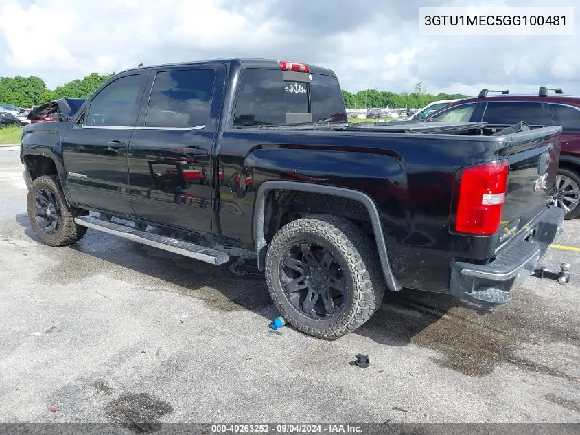 2016 GMC Sierra C1500 Sle VIN: 3GTU1MEC5GG100481 Lot: 40263252